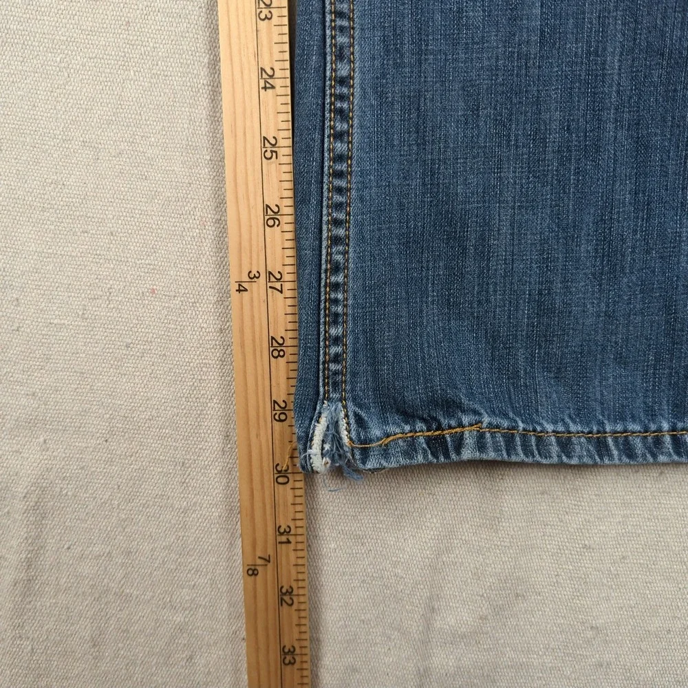 Levis Jeans Mens 32x30 Blue 527 Boot Cut Western Cowboy Faded Distressed